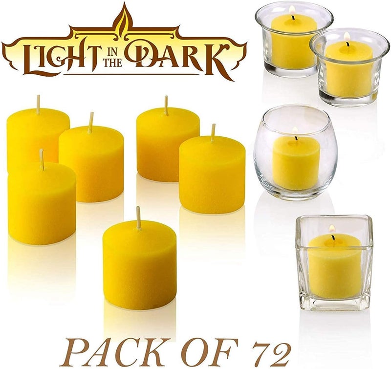 PARNOO Set of 72 Votive Citronella Candles - Summer Scented Candles - for Indoor/Outdoor Use - 10 Hour Burn Time - Made in USA - Image 3